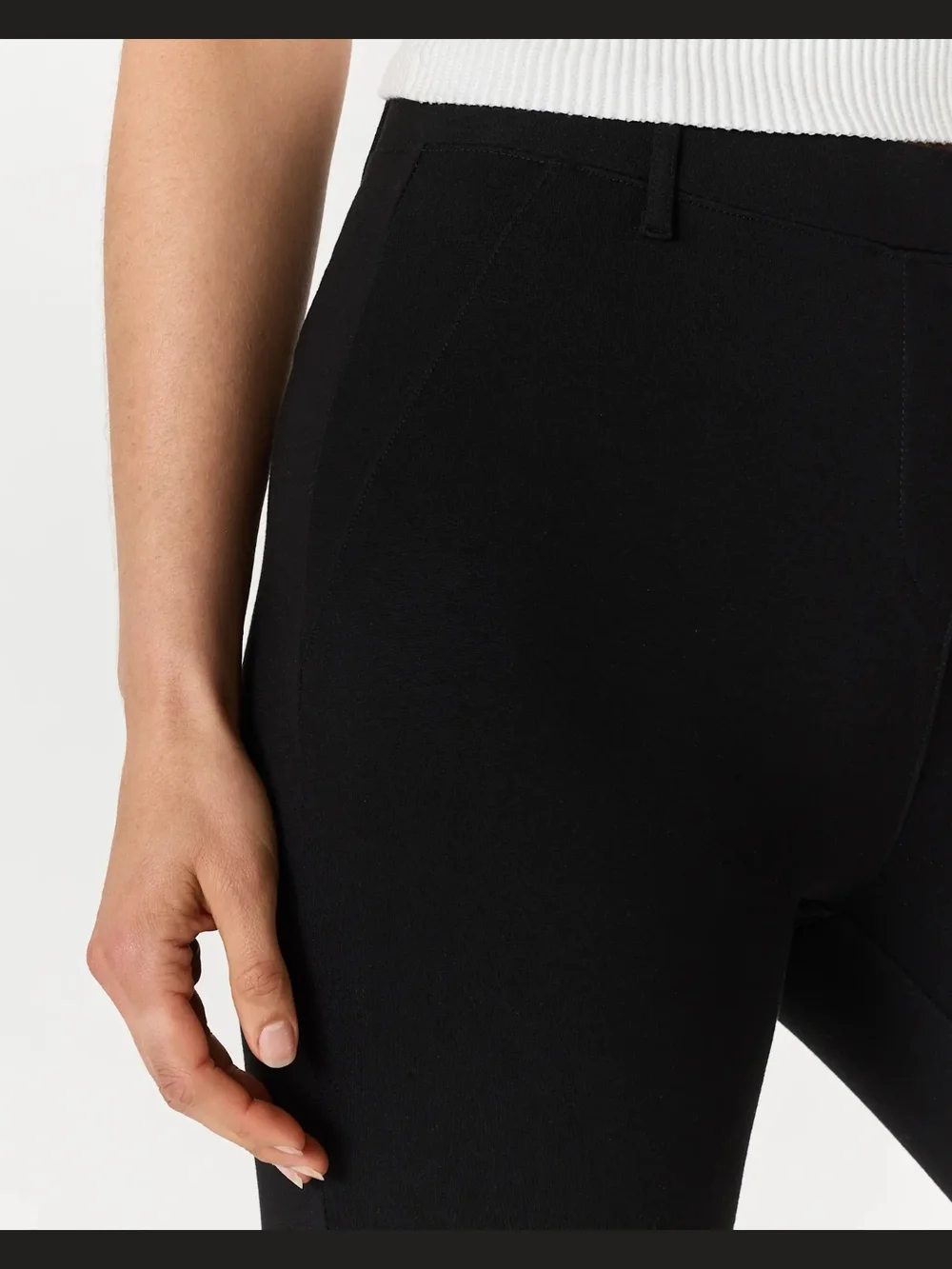 Ultra-Stretch Ponte Bootcut Black Pants Quince - Women's Size Large NWT - Picture 4 of 14